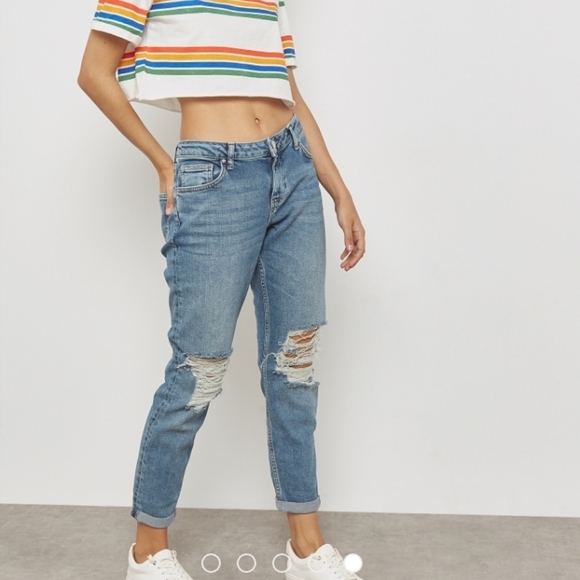 Topshop Denim - TopShop Moto/Tall Lucas Boyfriend Ripped Jeans
30